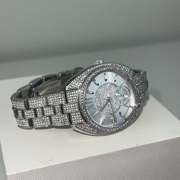 Michael Kors Luxurious Dena Pavé Silver-Tone Watch Ladies - Picture 5 of 11